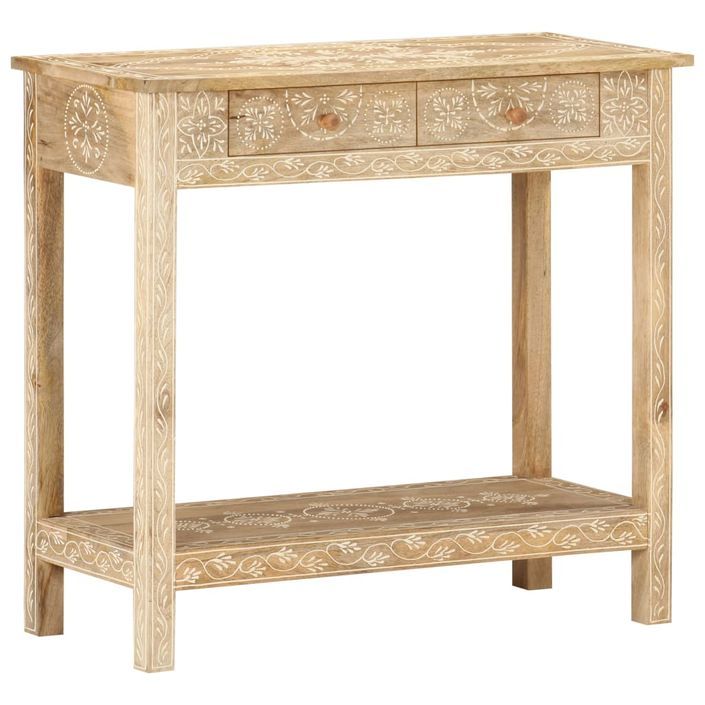 Table console 80x35x74 cm Bois de manguier massif - Photo n°9