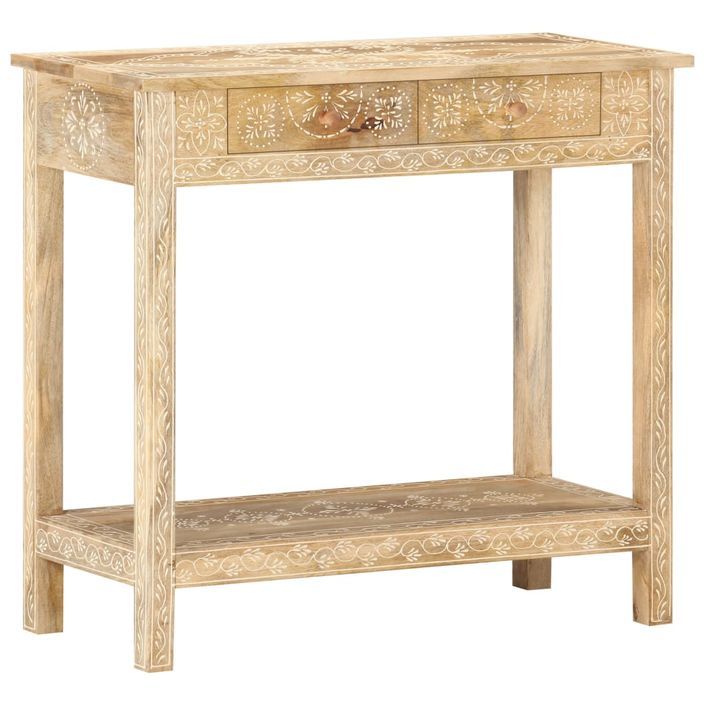 Table console 80x35x74 cm Bois de manguier massif - Photo n°10