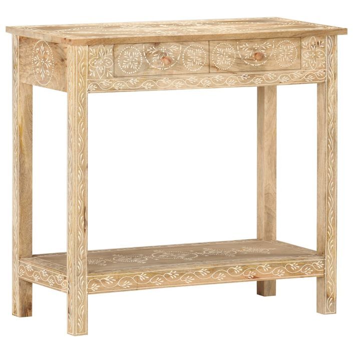 Table console 80x35x74 cm Bois de manguier massif - Photo n°12