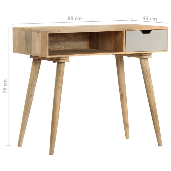 Table console 89x44x76 cm Bois de manguier massif - Photo n°8