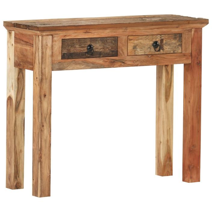 Table console 90,5x30x75 cm Bois d'acacia et de récupération - Photo n°1