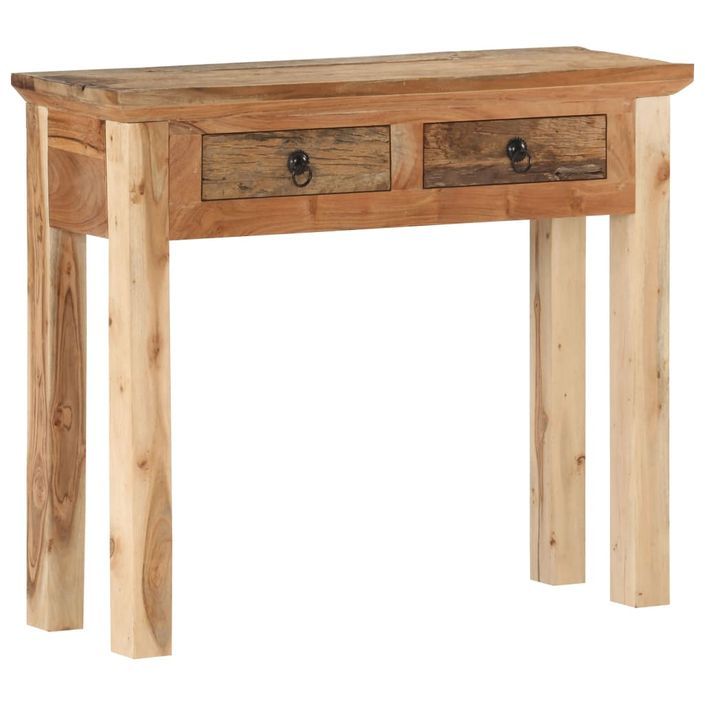 Table console 90,5x30x75 cm Bois d'acacia et de récupération - Photo n°9