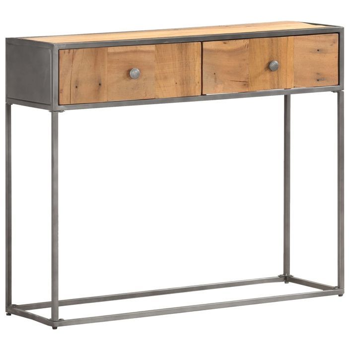 Table console 90 x 30 x 75 cm Bois de récupération massif - Photo n°7