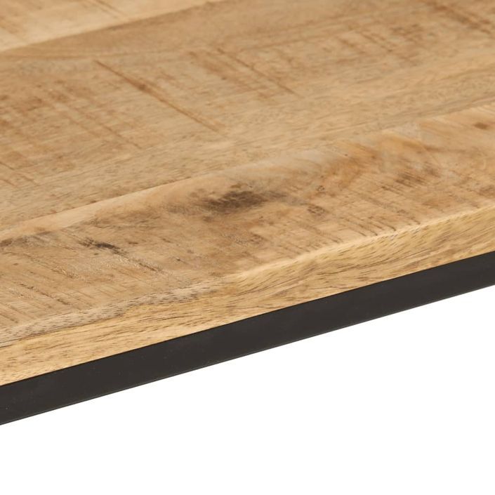 Table console 90x30x75 cm bois de manguier massif brut et fer - Photo n°5