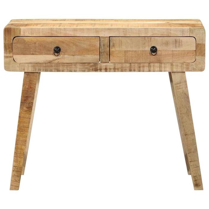 Table console 90x32x75 cm bois massif de manguier brut - Photo n°2