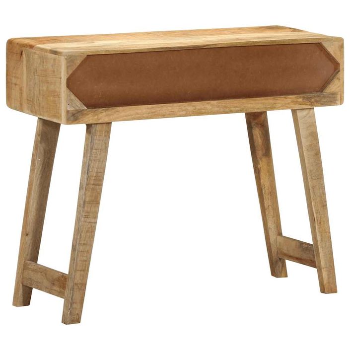 Table console 90x32x75 cm bois massif de manguier brut - Photo n°4