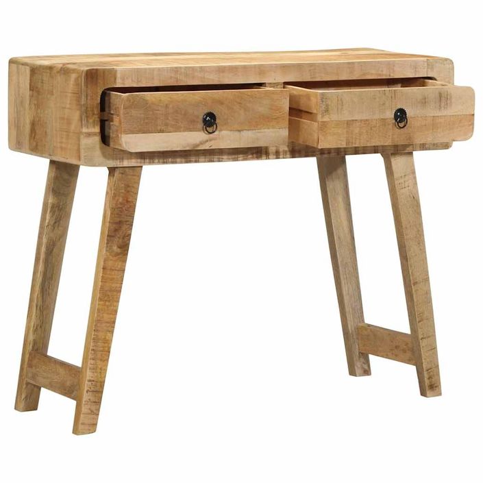 Table console 90x32x75 cm bois massif de manguier brut - Photo n°5