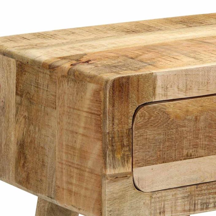 Table console 90x32x75 cm bois massif de manguier brut - Photo n°6