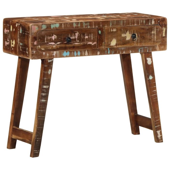 Table console 90x32x75 cm bois massif de récupération - Photo n°1