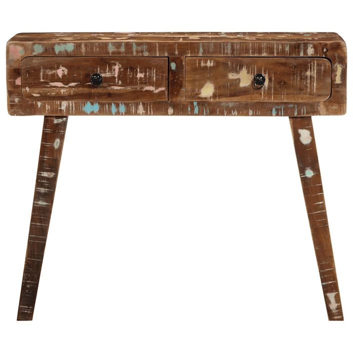 Table console 90x32x75 cm bois massif de récupération - Photo n°2