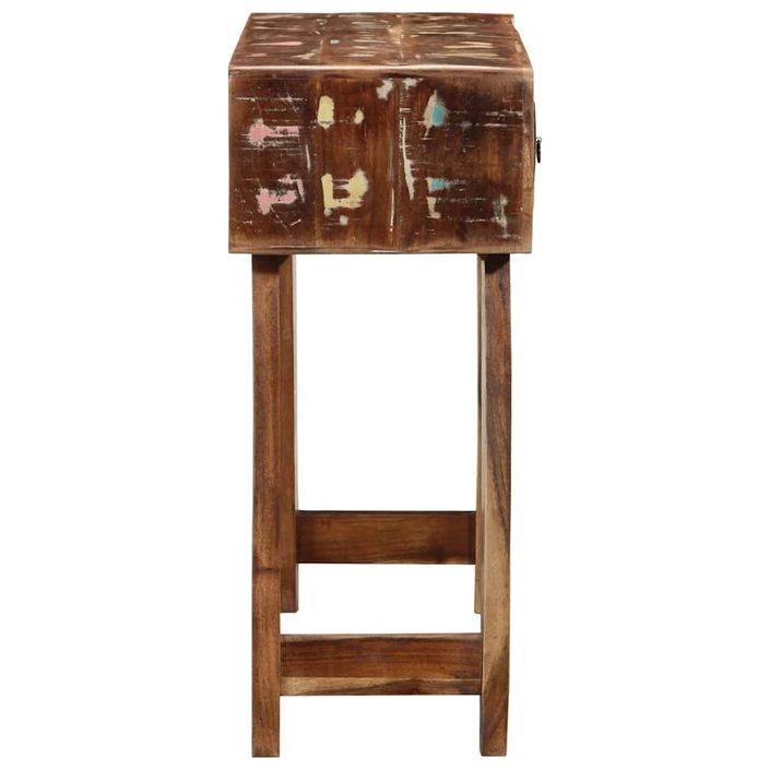 Table console 90x32x75 cm bois massif de récupération - Photo n°3