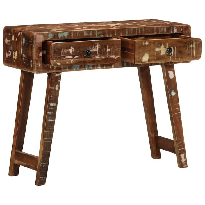 Table console 90x32x75 cm bois massif de récupération - Photo n°5