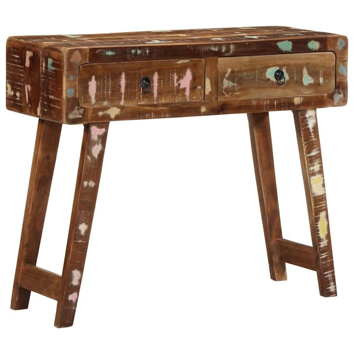 Table console 90x32x75 cm bois massif de récupération - Photo n°12
