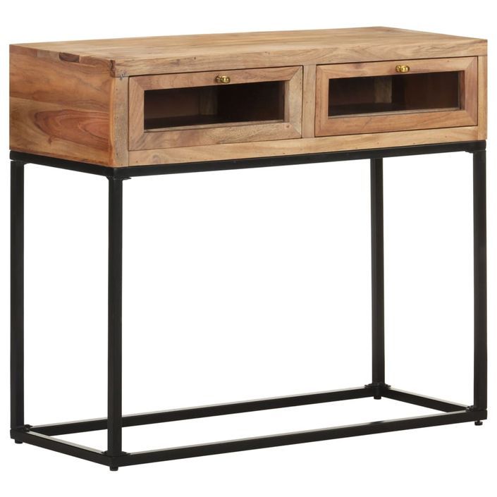 Table console 90x35x76 cm Bois d'acacia massif 3 - Photo n°9