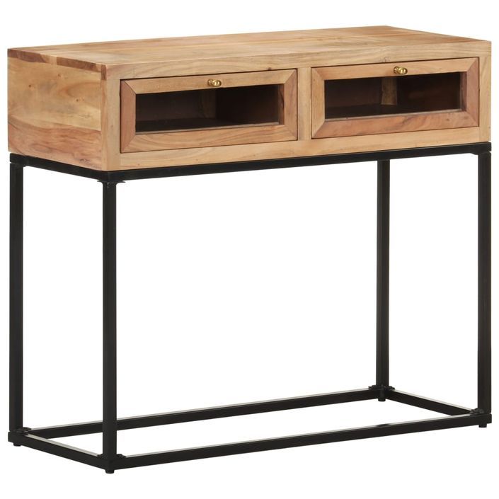 Table console 90x35x76 cm Bois d'acacia massif 3 - Photo n°10