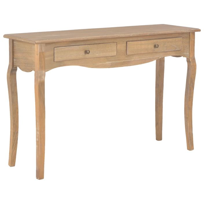 Table console avec 2 tiroirs 110x35x76 cm bois d'ingénierie - Photo n°1