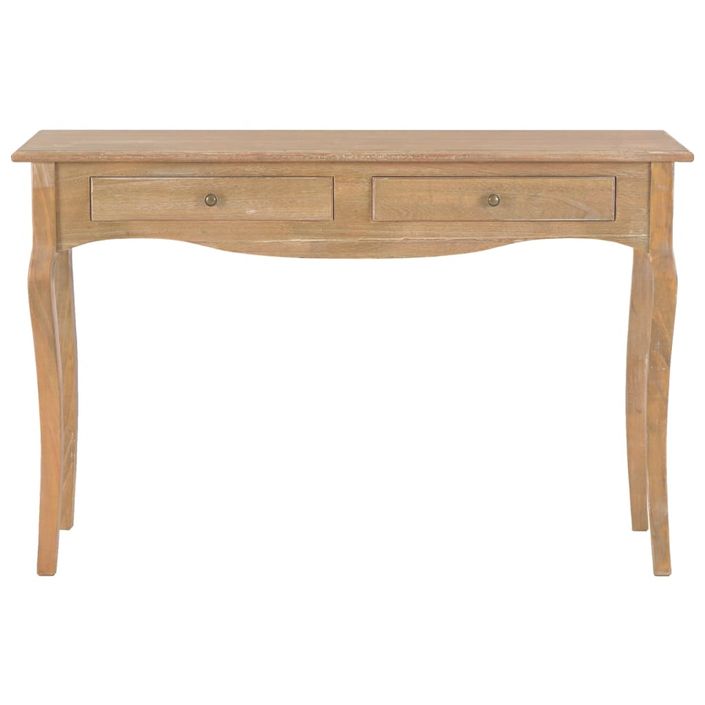 Table console avec 2 tiroirs 110x35x76 cm bois d'ingénierie - Photo n°2