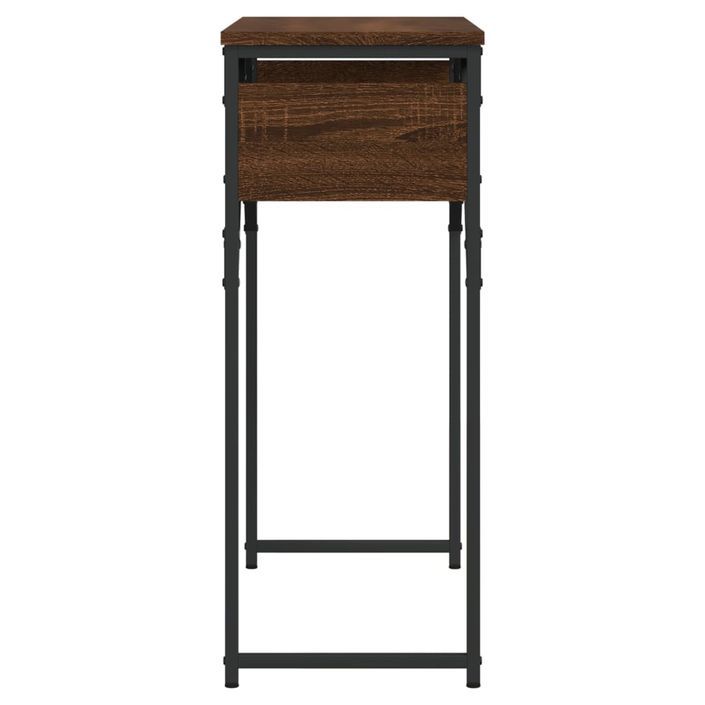 Table console avec étagère chêne marron 75x30x75 cm - Photo n°5