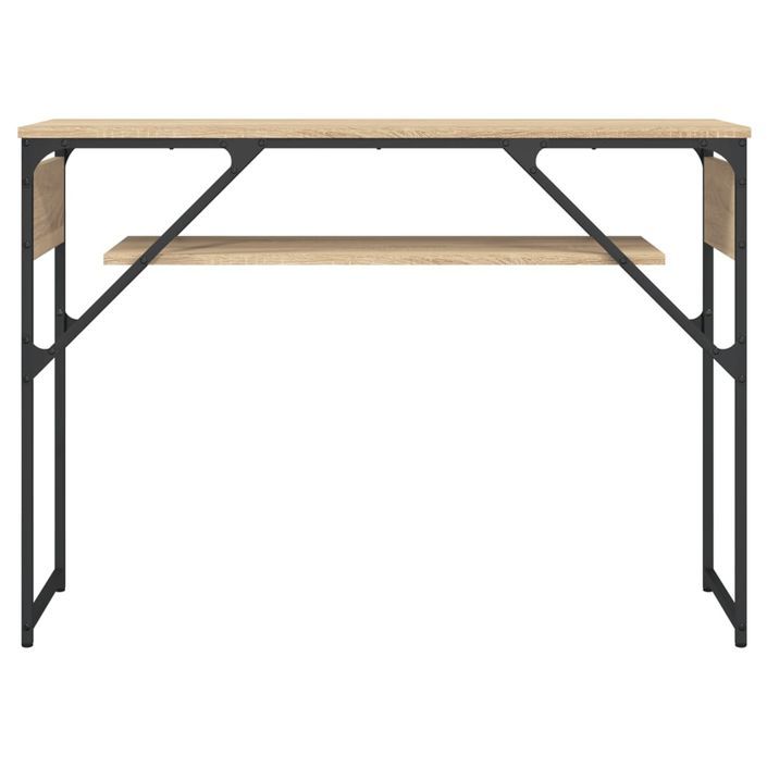 Table console avec étagère chêne sonoma 105x30x75 cm - Photo n°4