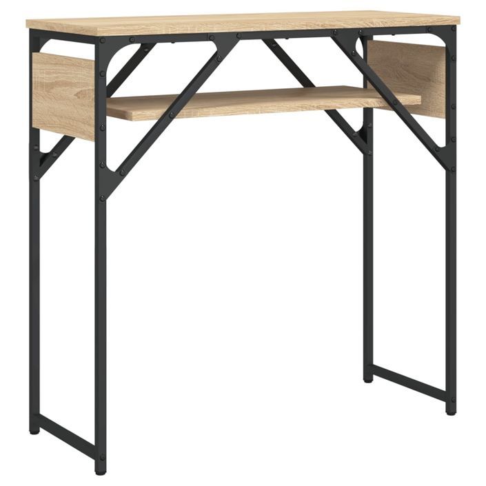 Table console avec étagère chêne sonoma 75x30x75 cm - Photo n°1
