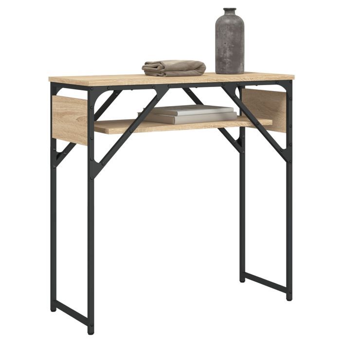 Table console avec étagère chêne sonoma 75x30x75 cm - Photo n°3