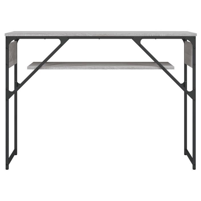 Table console avec étagère sonoma gris 105x30x75 cm - Photo n°4