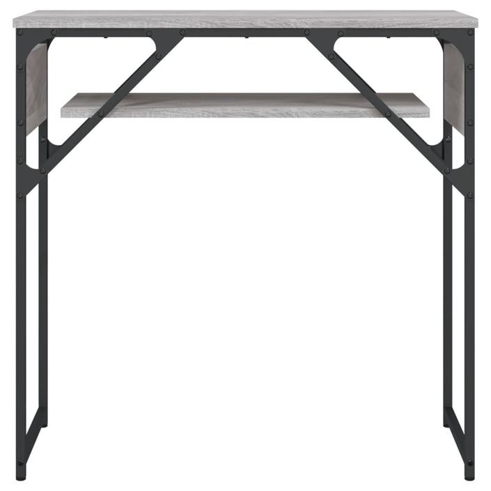 Table console avec étagère sonoma gris 75x30x75 cm - Photo n°4