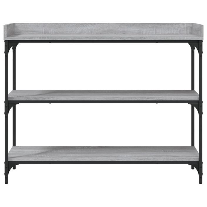 Table console avec étagères sonoma gris 100x30x80 cm - Photo n°4