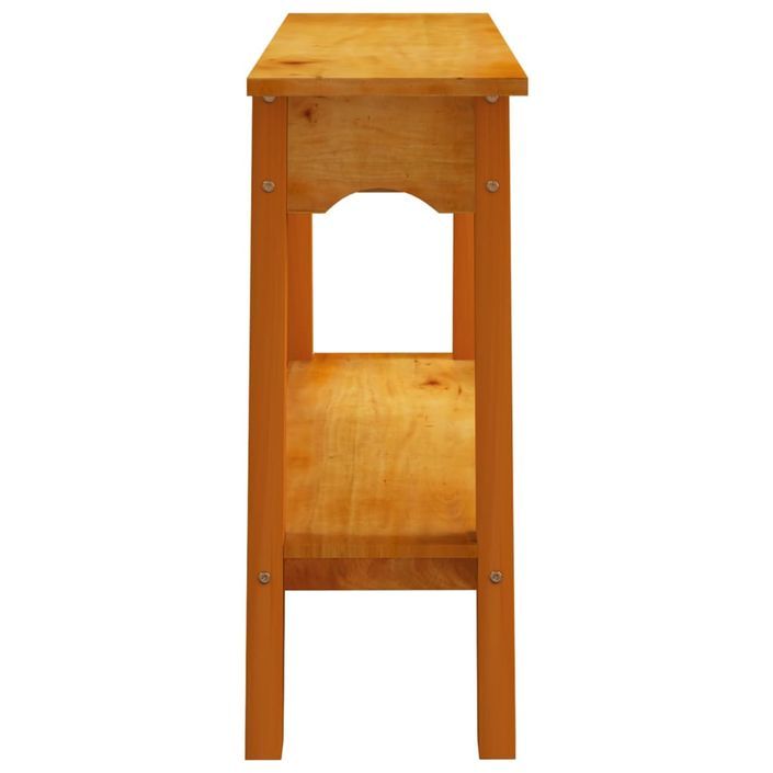 Table console avec tiroirs 90x30x75 cm bois d'acajou massif - Photo n°5