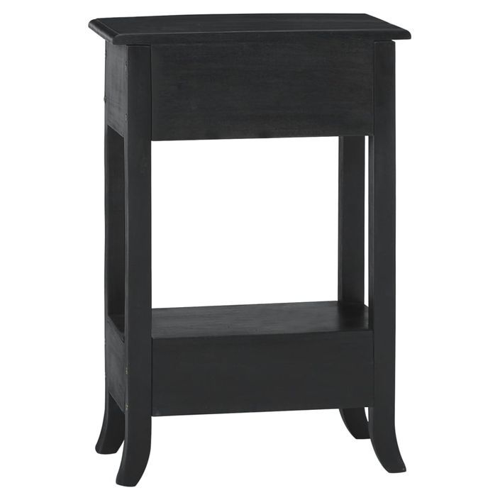 Table console avec tiroirs noir 50x30x75cm bois d'acajou massif - Photo n°6