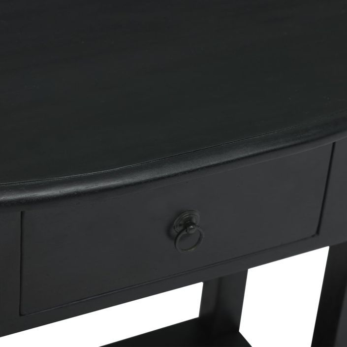 Table console avec tiroirs noir 50x30x75cm bois d'acajou massif - Photo n°9