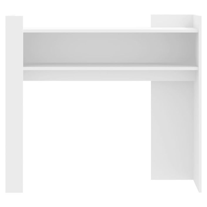 Table console blanc 100x35x90 cm bois d’ingénierie - Photo n°4