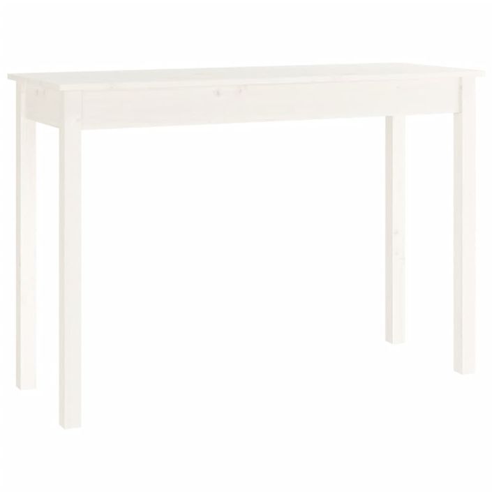 Table console Blanc 110x40x75 cm Bois massif de pin - Photo n°2