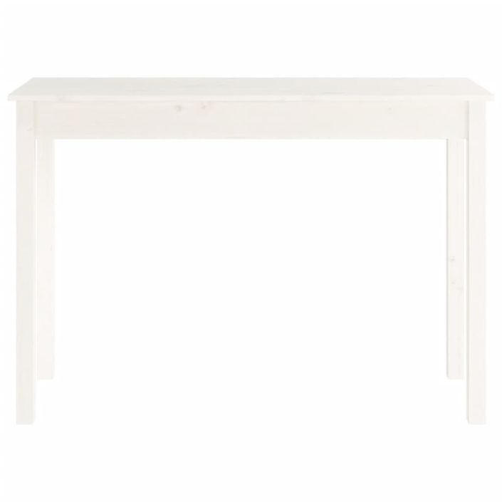 Table console Blanc 110x40x75 cm Bois massif de pin - Photo n°5