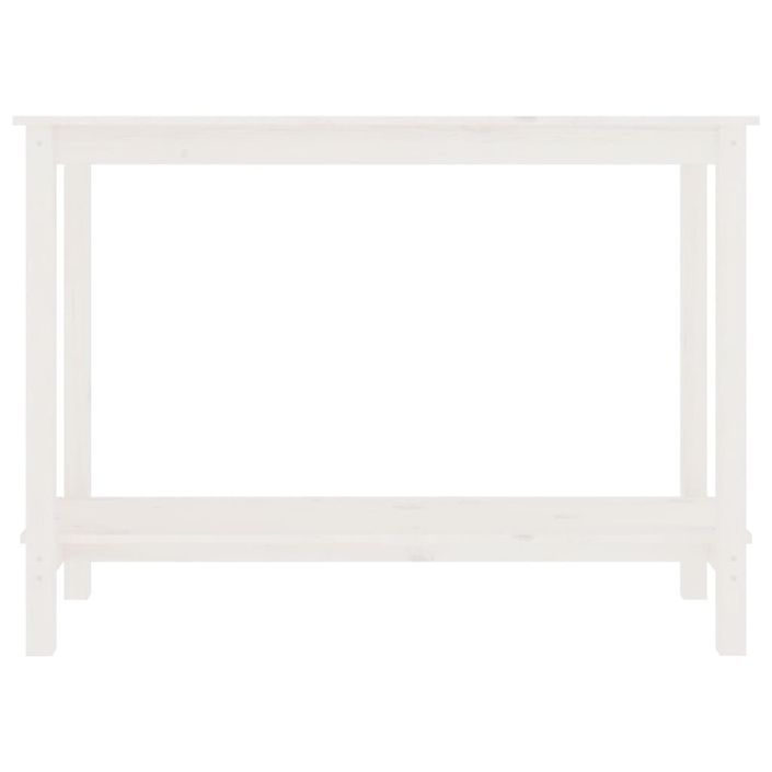 Table console Blanc 110x40x80 cm Bois massif de pin - Photo n°3