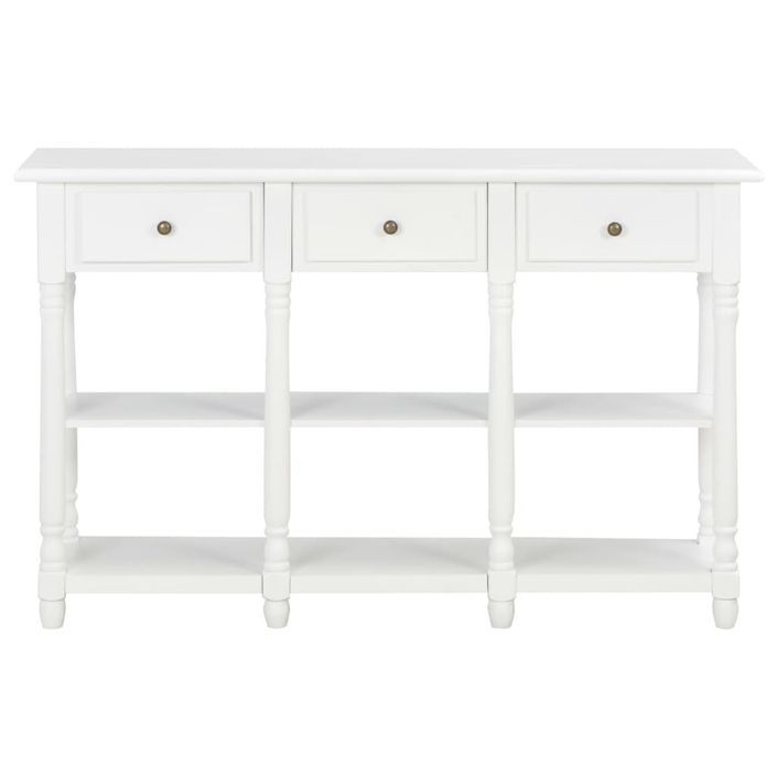 Table console Blanc 120x30x76 cm MDF - Photo n°2