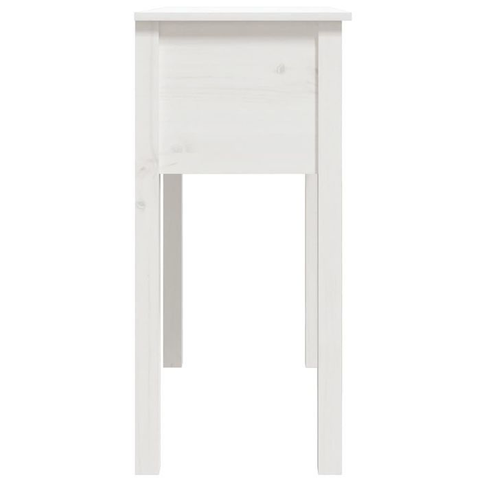 Table console Blanc 70x35x75 cm Bois massif de pin - Photo n°8