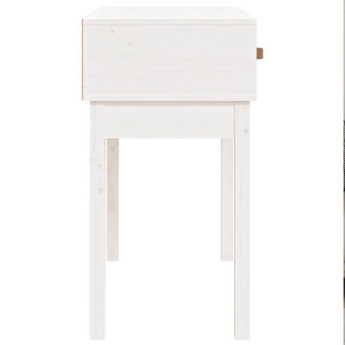 Table console Blanc 76,5x40x75 cm Bois massif de pin - Photo n°5