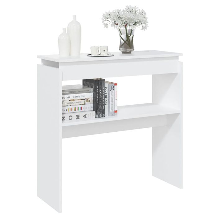 Table console Blanc 80x30x80 cm - Photo n°3