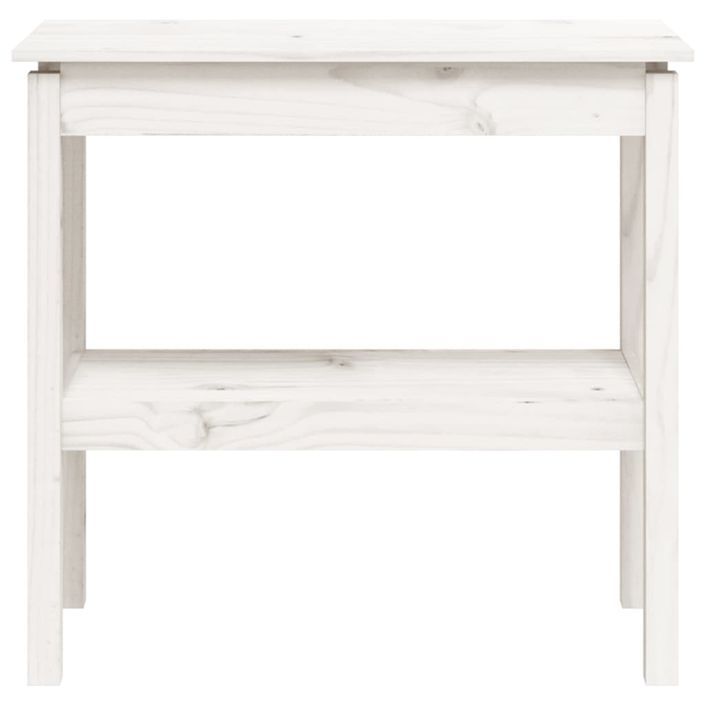 Table console Blanc 80x40x75 cm Bois de pin solide - Photo n°4