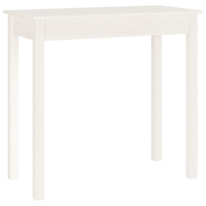 Table console Blanc 80x40x75 cm Bois massif de pin - Photo n°2