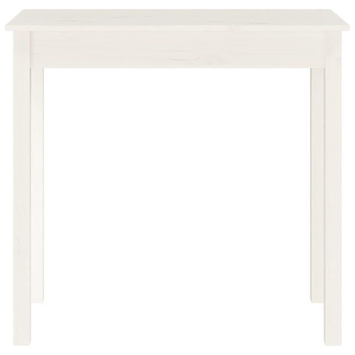 Table console Blanc 80x40x75 cm Bois massif de pin - Photo n°5