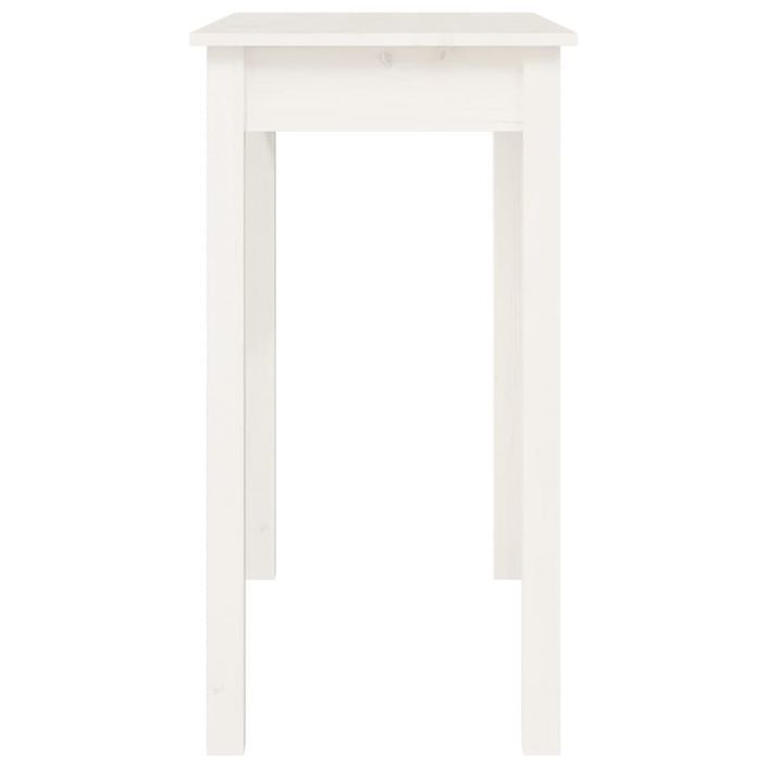 Table console Blanc 80x40x75 cm Bois massif de pin - Photo n°6