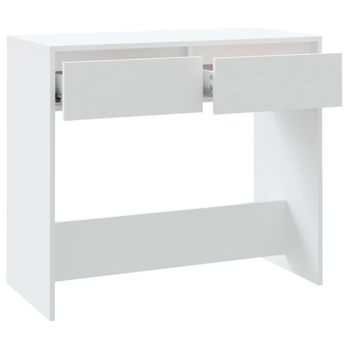 Table console Blanc 89x41x76,5 cm Acier - Photo n°7