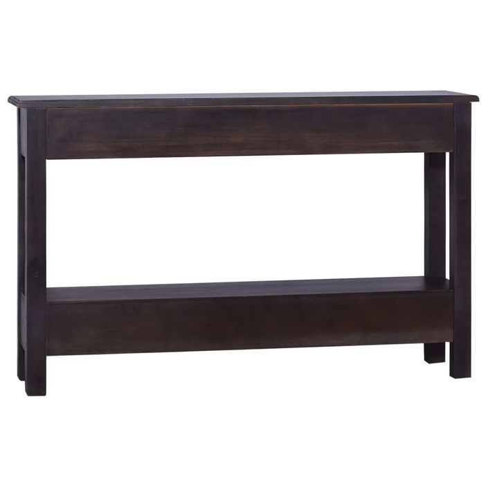 Table console Café noir clair 120x30x75 cm Bois d'acajou solide - Photo n°5