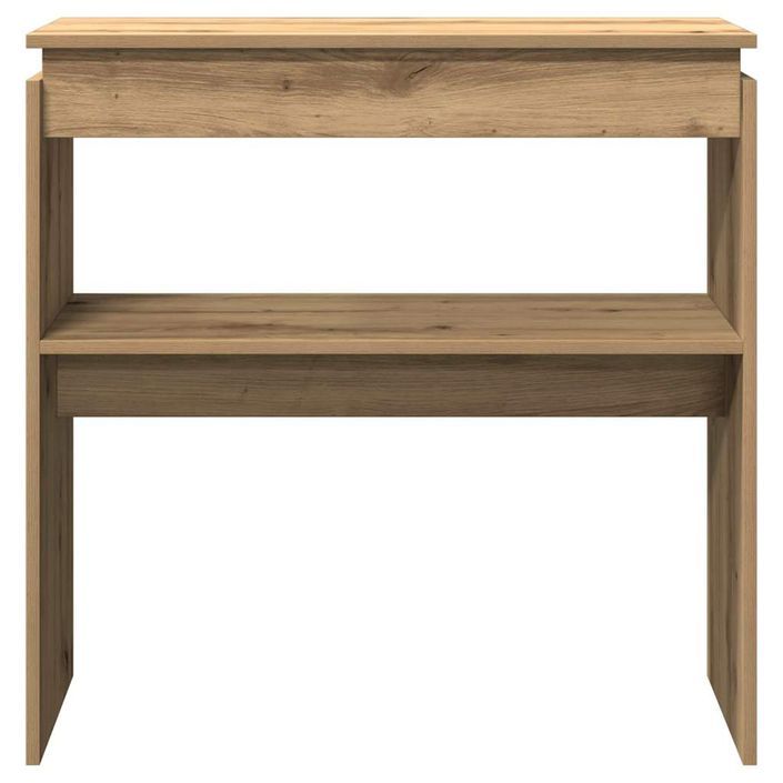 Table console chêne artisanal 80x30x80 cm bois d'ingénierie - Photo n°4