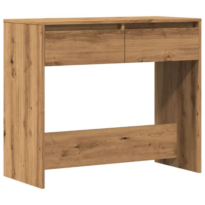 Table console chêne artisanal 89x41x76,5 cm bois d'ingénierie - Photo n°2