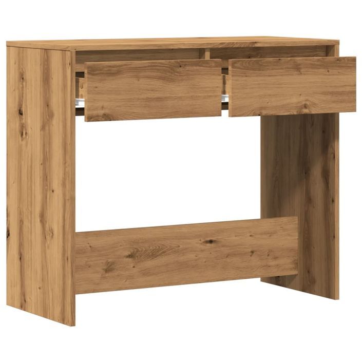 Table console chêne artisanal 89x41x76,5 cm bois d'ingénierie - Photo n°5