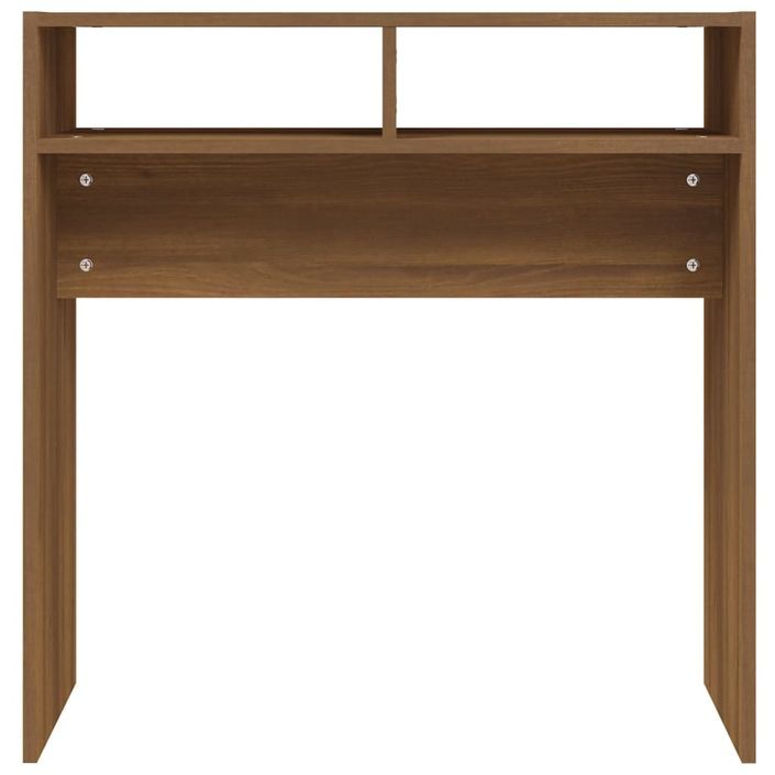 Table console Chêne marron 78x30x80 cm Bois d'ingénierie - Photo n°5