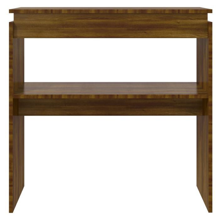 Table console Chêne marron 80x30x80 cm Bois d'ingénierie - Photo n°3